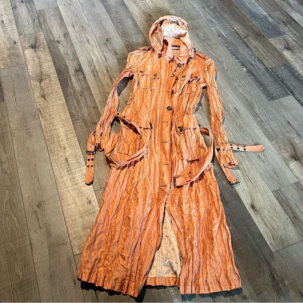 Peruvian connection long coral jacket size 6